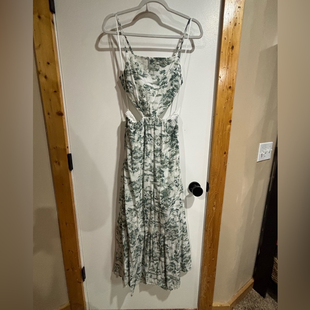 Floral Green Abercrombie Maxi Dress